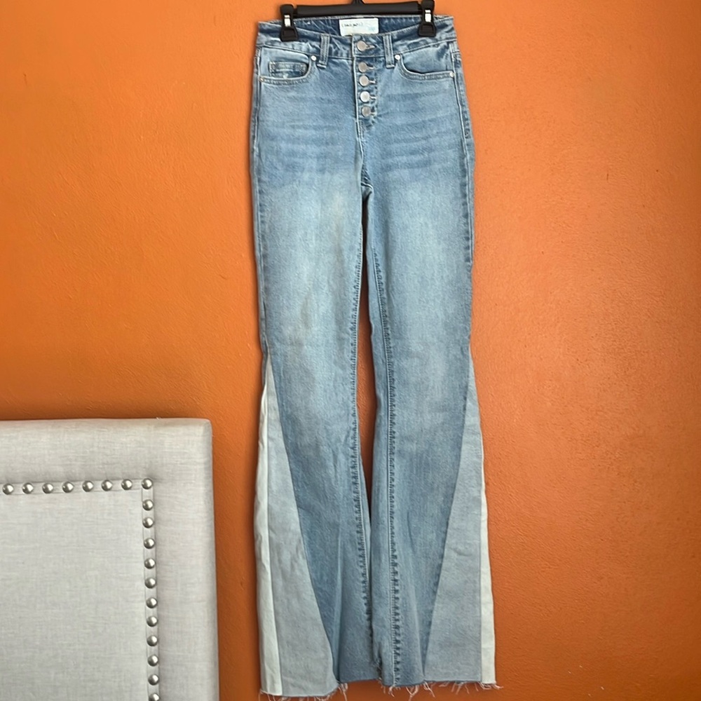 Flared Patchwork Jeans - ban.jara